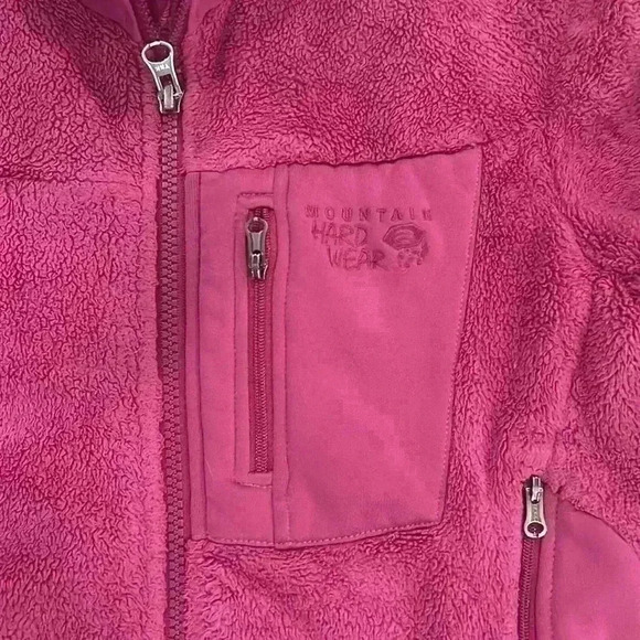 Mountain Hardwear Girls Fleece Zip Up Jacket Size XS. Hot Pink Color - Picture 2 of 10